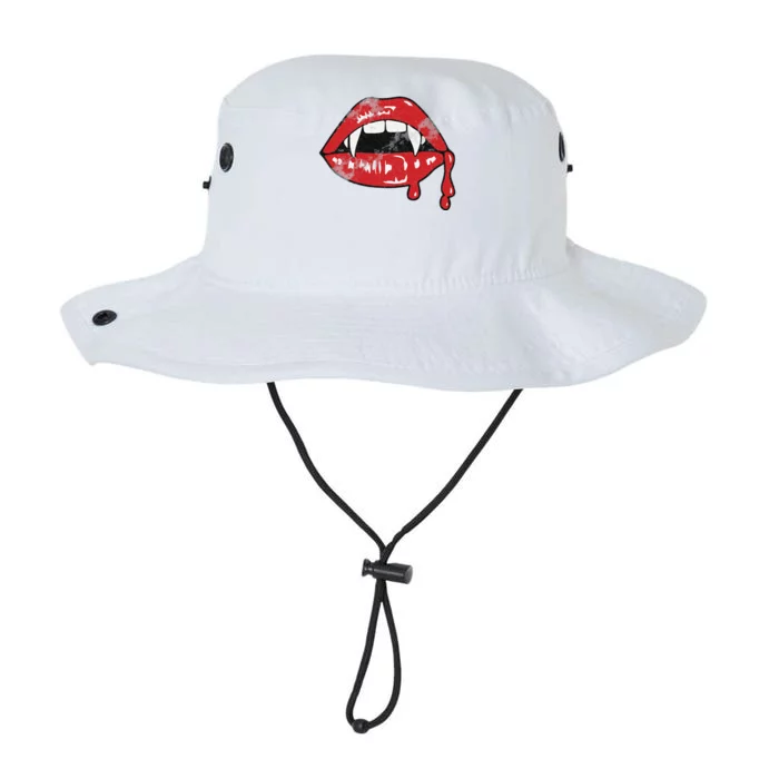 Vampire Lips Lazy Halloween Costume Blood Fangs Legacy Cool Fit Booney Bucket Hat