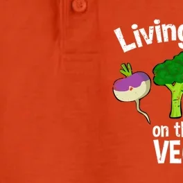 Vegan Living Life On The Veg Graphic Vegetable Meaningful Gift Dry Zone Grid Performance Polo