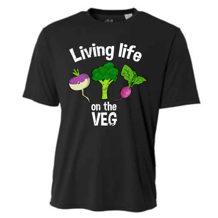 Vegan Living Life On The Veg Graphic Vegetable Meaningful Gift Cooling Performance Crew T-Shirt