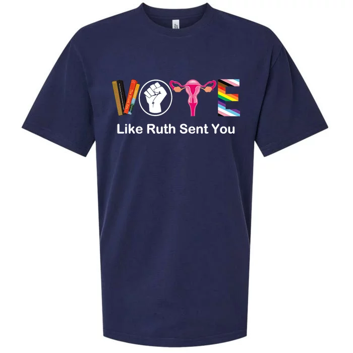 Vote Like Like Ruth Sent You Feminist Sueded Cloud Jersey T-Shirt