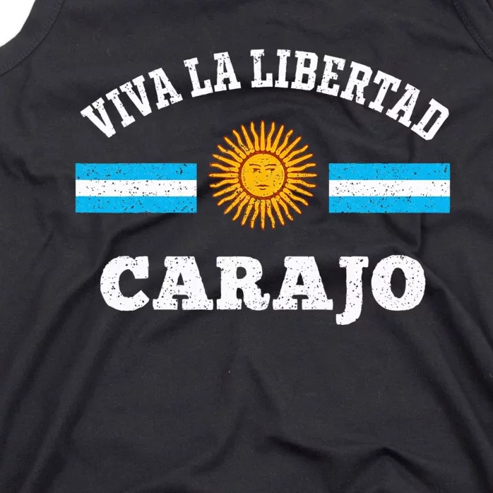 Viva La Libertad Carajo Javier Milei Presidente De Argentina Tank Top