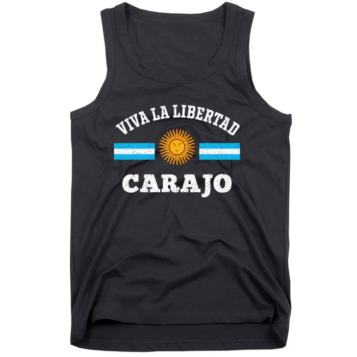 Viva La Libertad Carajo Javier Milei Presidente De Argentina Tank Top