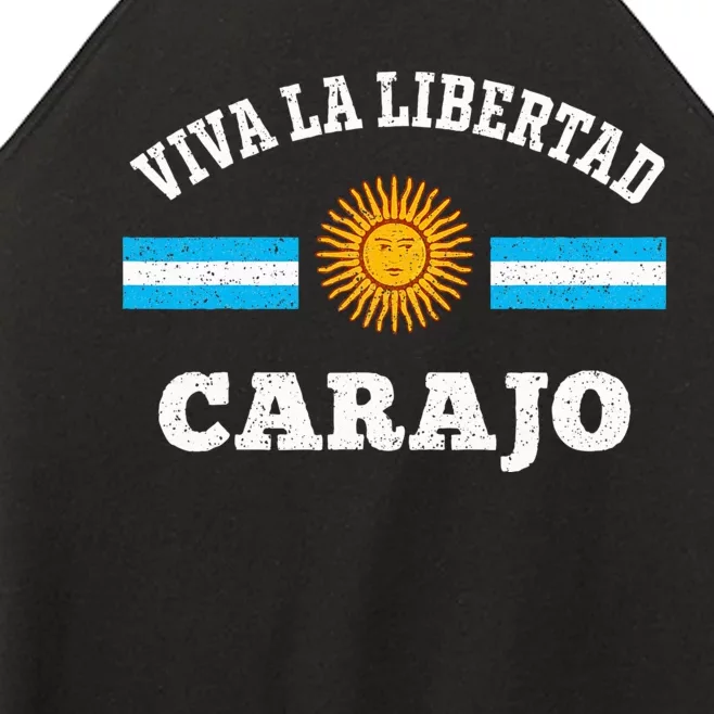 Viva La Libertad Carajo Javier Milei Presidente De Argentina Women’s Perfect Tri Rocker Tank