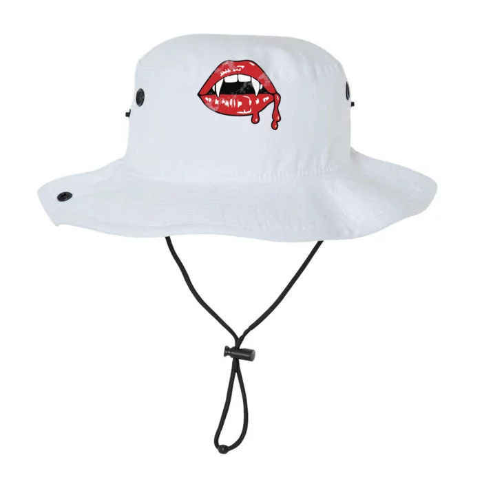 Vampire Lips Lazy Halloween Costume Blood Fangs Cool Gift Legacy Cool Fit Booney Bucket Hat