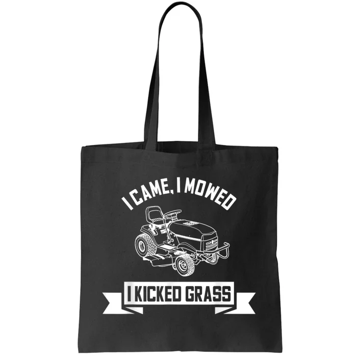 Vintage Lawn Mowing Funny Landscaping Mowologist Tote Bag