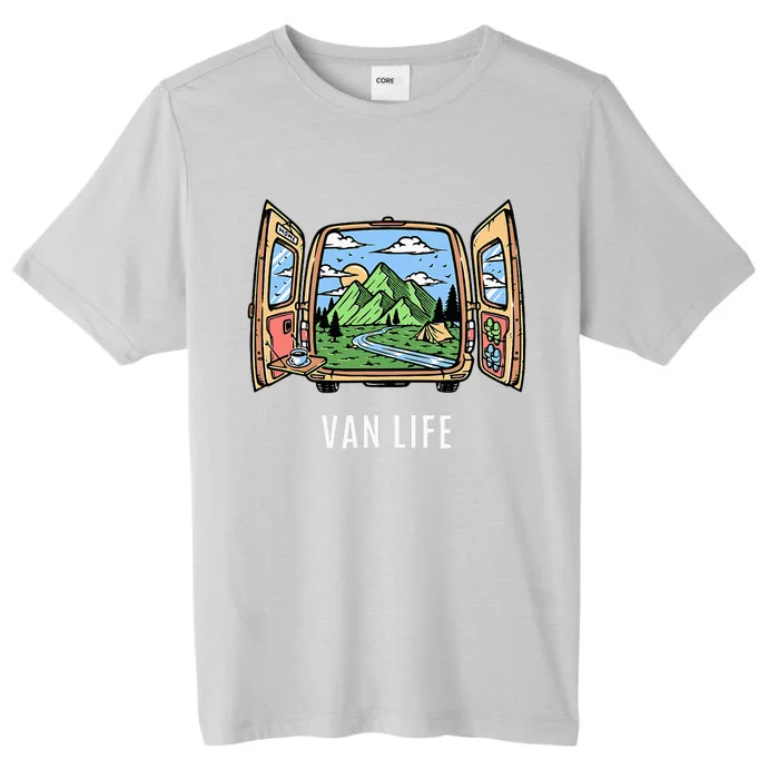 Van Life Mountain Scene Camper Hiker And Nomad Travelers ChromaSoft Performance T-Shirt