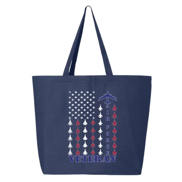 Veteran Lives Matter Air Force Veteran Proud Veteran Grandpa Gift 25L Jumbo Tote