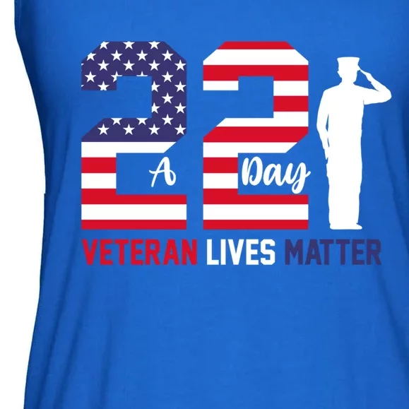 Veteran Lives Matter Veterans Day Gift Ladies Essential Flowy Tank