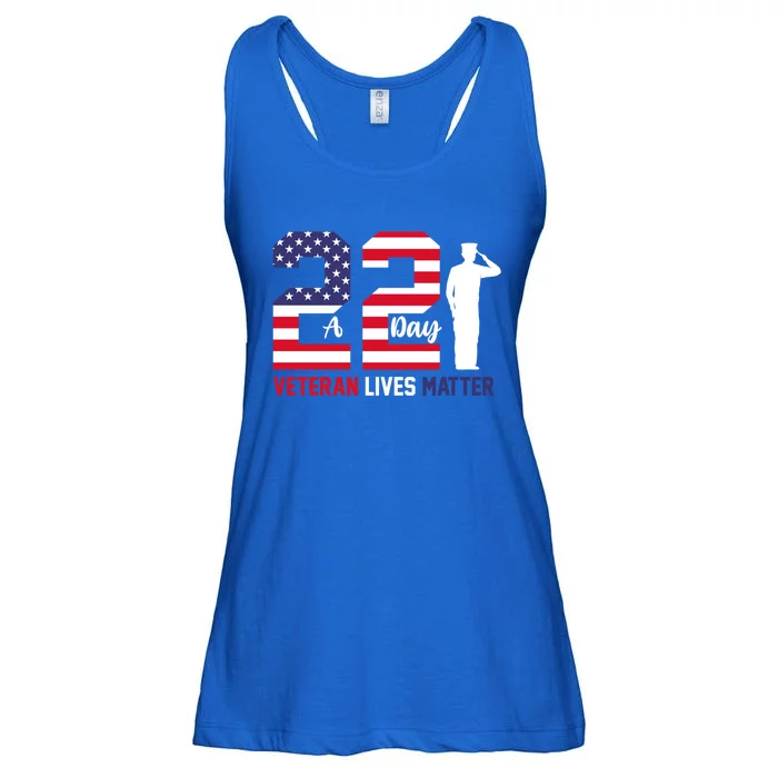 Veteran Lives Matter Veterans Day Gift Ladies Essential Flowy Tank