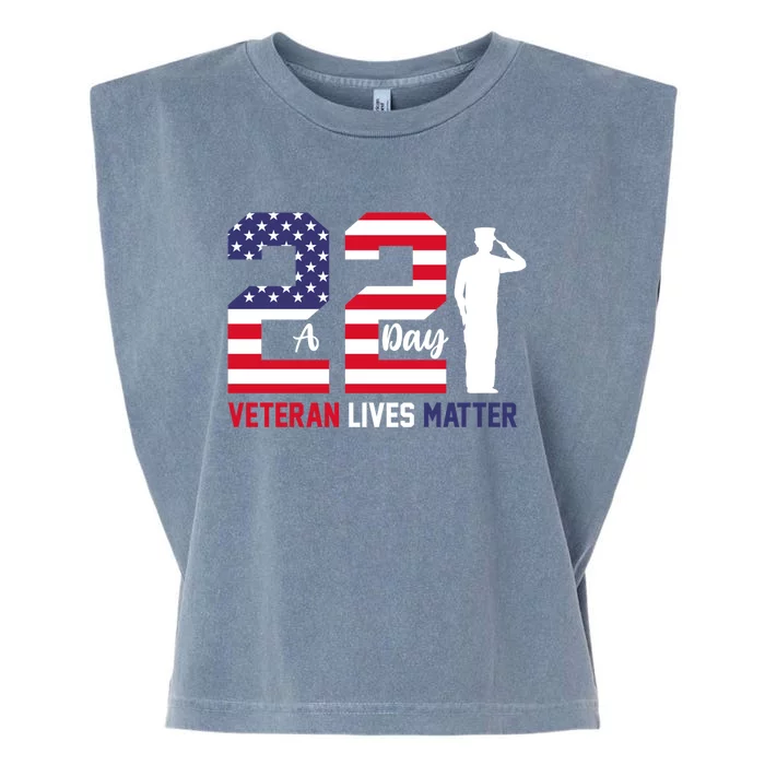 Veteran Lives Matter Veterans Day Gift Garment-Dyed Women's Muscle Tee