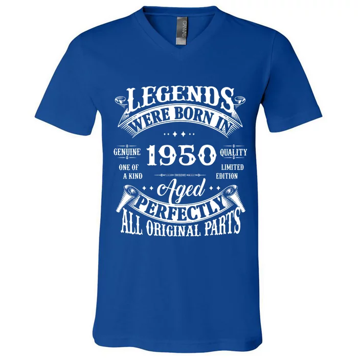 Vintage Legend Made In 1950 The Original Birthday V-Neck T-Shirt