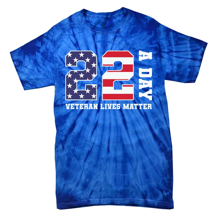 Veteran Lives Matter 22 Soldier Patriotic Gift Tie-Dye T-Shirt