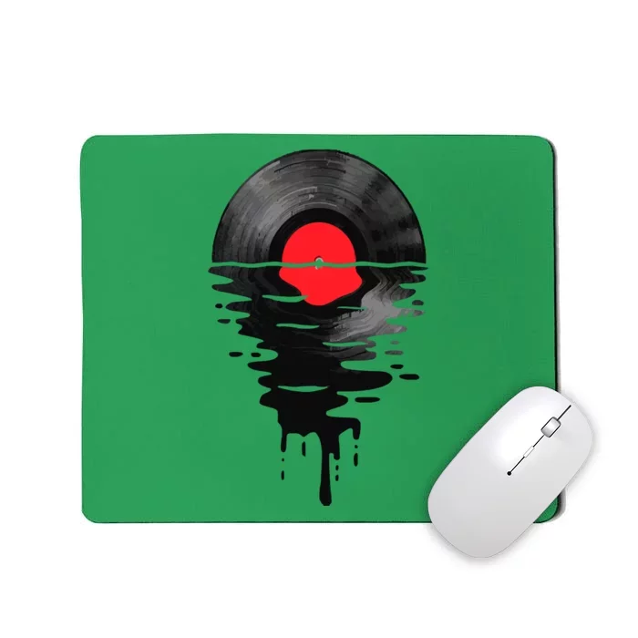 Vinyl LP Music Record Sunset Red Mousepad