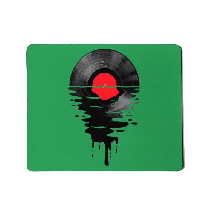 Vinyl LP Music Record Sunset Red Mousepad