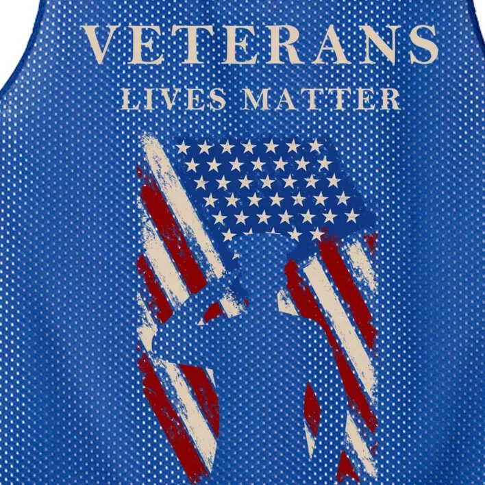 Veterans Lives Matter Veterans Day Gift Mesh Reversible Basketball Jersey Tank