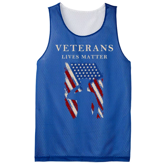 Veterans Lives Matter Veterans Day Gift Mesh Reversible Basketball Jersey Tank