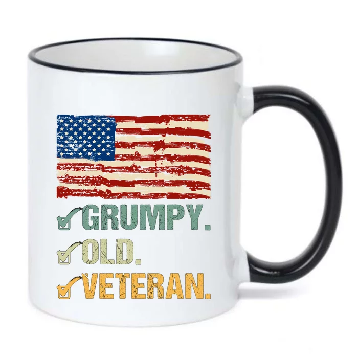 Veteran Lives Matter Grumpy Old Veteran Vietnam Veterans Day Cool Gift Black Color Changing Mug