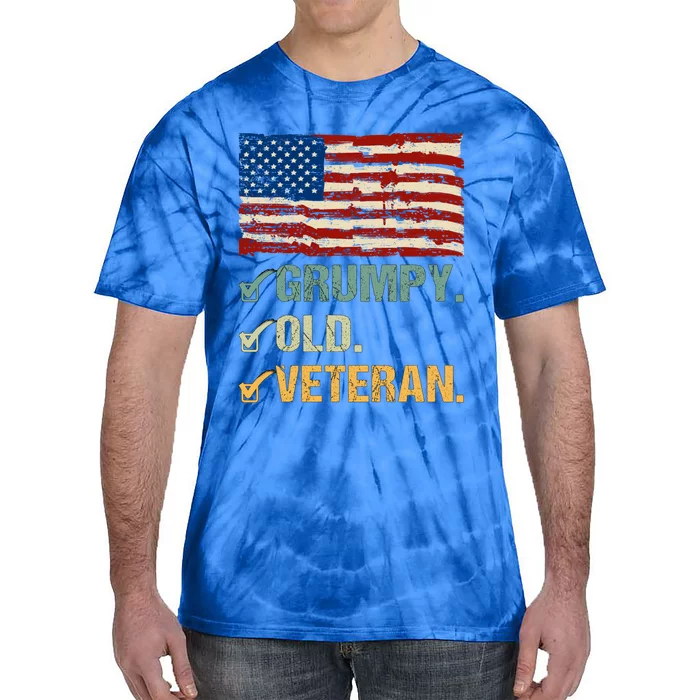 Veteran Lives Matter Grumpy Old Veteran Vietnam Veterans Day Cool Gift Tie-Dye T-Shirt