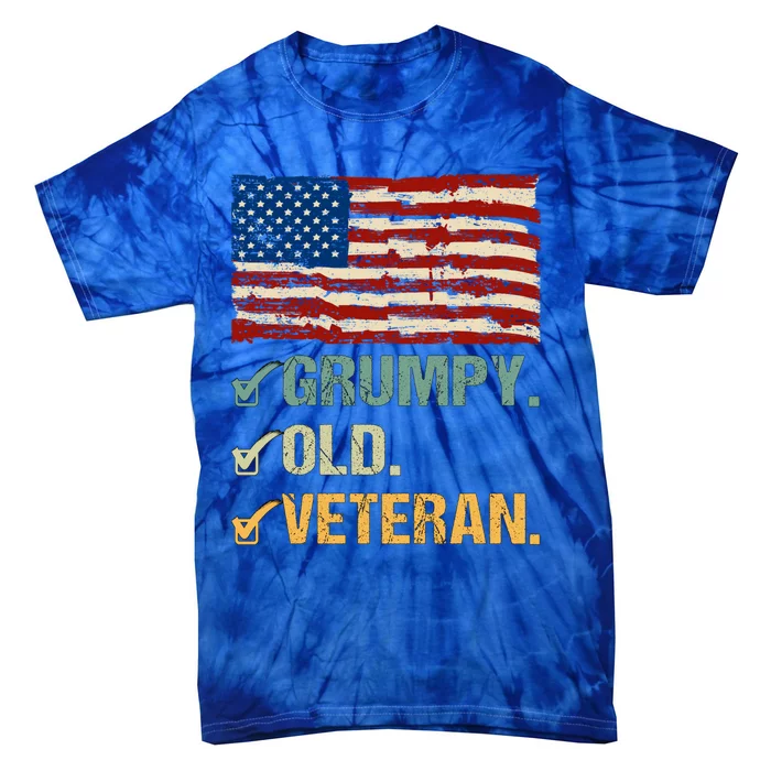 Veteran Lives Matter Grumpy Old Veteran Vietnam Veterans Day Cool Gift Tie-Dye T-Shirt