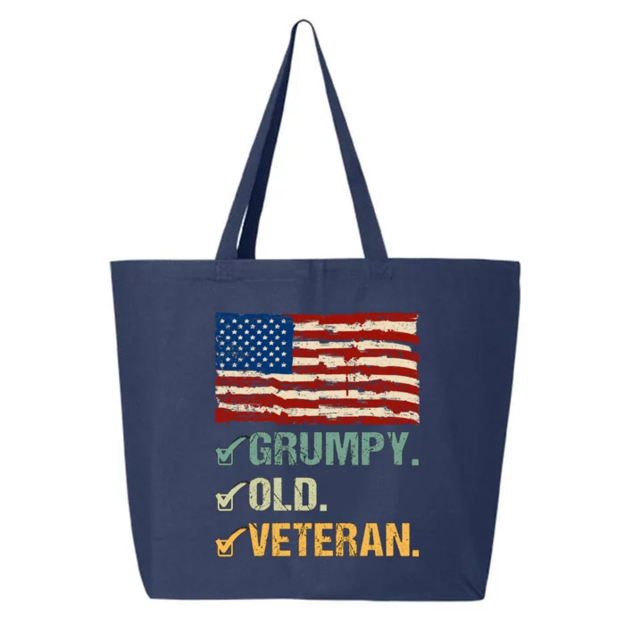 Veteran Lives Matter Grumpy Old Veteran Vietnam Veterans Day Cool Gift 25L Jumbo Tote