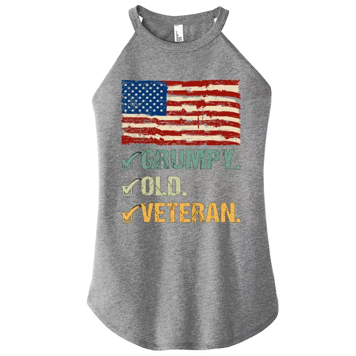 Veteran Lives Matter Grumpy Old Veteran Vietnam Veterans Day Cool Gift Women’s Perfect Tri Rocker Tank