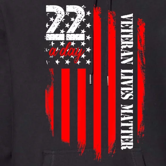 Veteran Lives Matter Suicide Awareness Ptsd Veteran 22 Day Premium Hoodie