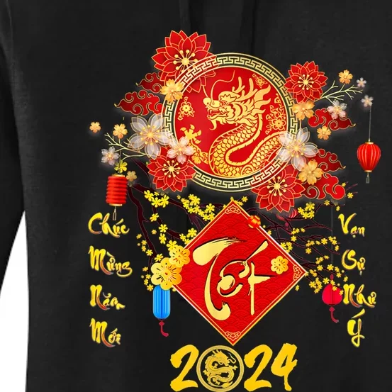 Vietnamese Lunar New Year 2024 Tet Viet Chuc Mung Nam Moi Women's Pullover Hoodie