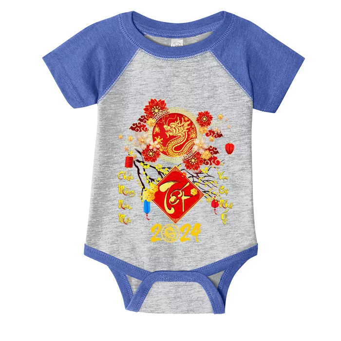 Vietnamese Lunar New Year 2024 Tet Viet Chuc Mung Nam Moi Infant Baby Jersey Bodysuit