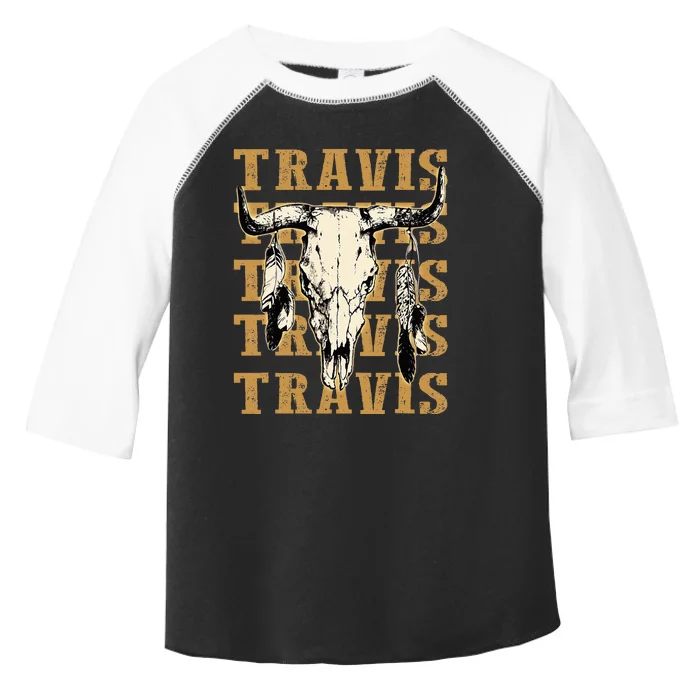 Vintage Last Name Travis Pride Toddler Fine Jersey T-Shirt