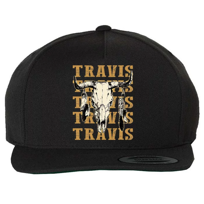 Vintage Last Name Travis Pride Wool Snapback Cap