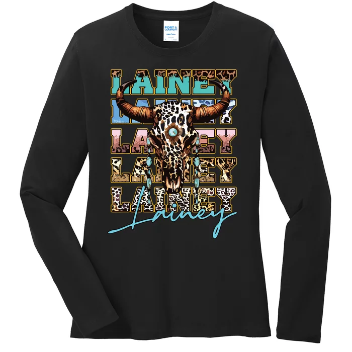 Vintage Lainey Name Personalized Love Animal Awesome Apparel Ladies Long Sleeve Shirt