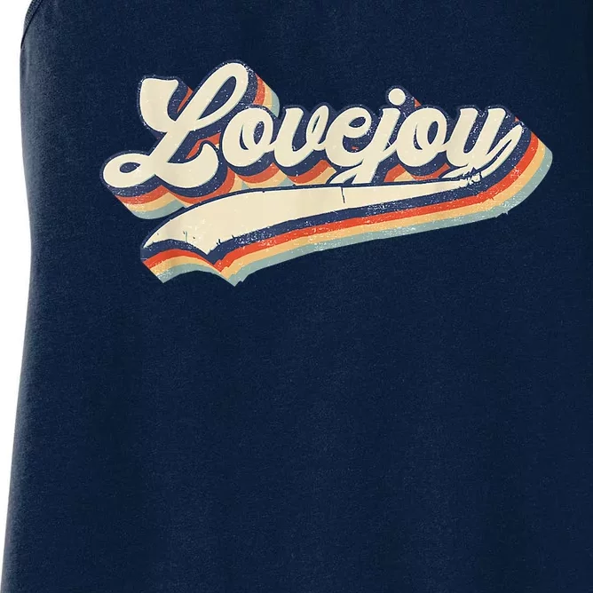 Vintage Lovejoy Name Retro Gift Lovejoy Lover Women's Racerback Tank