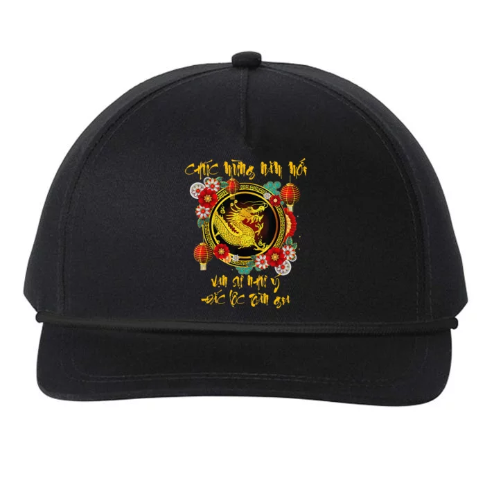 Vietnamese Lunar New Year Of The Dragon Snapback Five-Panel Rope Hat