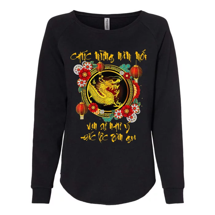 Vietnamese Lunar New Year Of The Dragon Womens California Wash Sweatshirt