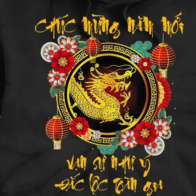 Vietnamese Lunar New Year Of The Dragon Tie Dye Hoodie