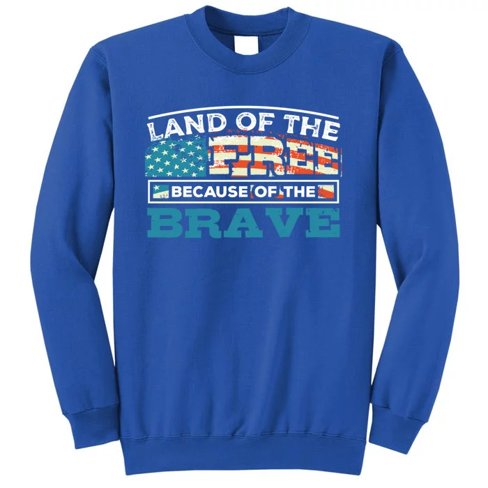 Vintage Land Of The Free Because Of The Brave Gift Sweatshirt