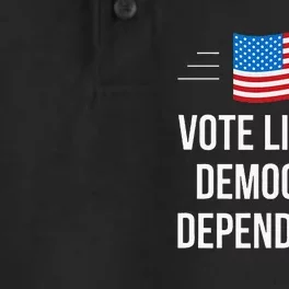 Vote Like Our Democracy Depends On It Dry Zone Grid Performance Polo