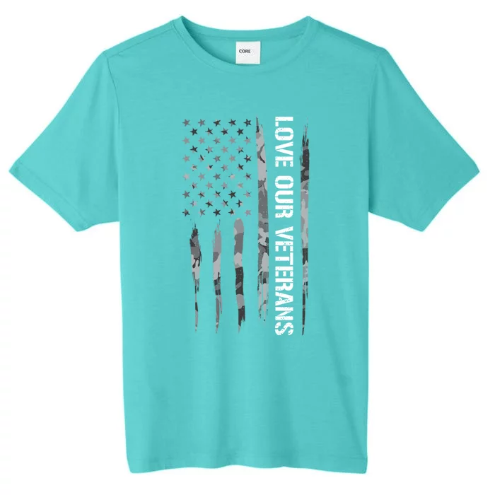 Veteran: Love Our Veterans American Flag Cool Gift ChromaSoft Performance T-Shirt