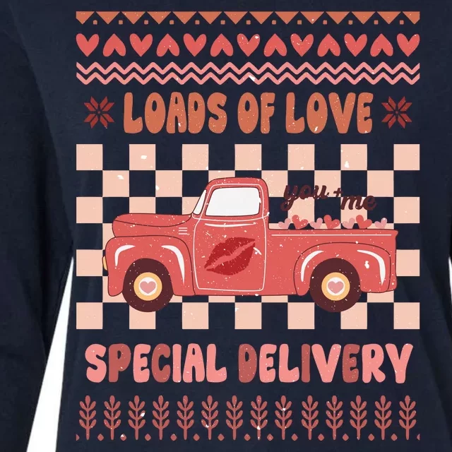 Valentine Loads Of Love Special Delivery Ugly Sweater Womens Cotton Relaxed Long Sleeve T-Shirt