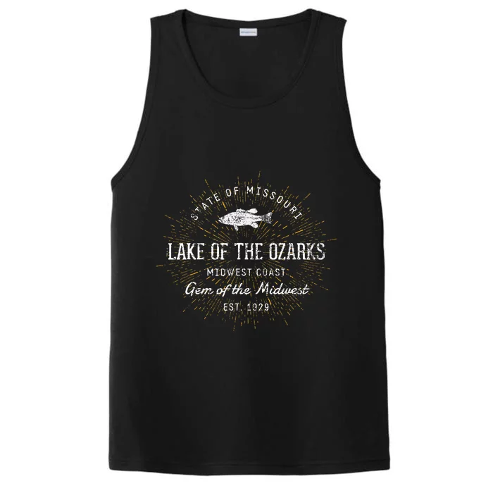 Vintage Lake Of The Ozarks Retro Performance Tank