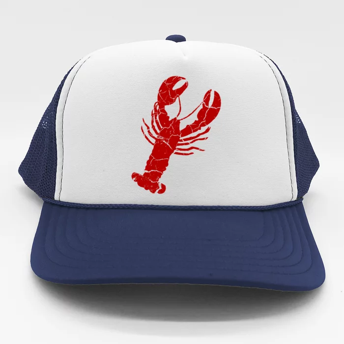 Vintage Lobster Print Lobster Gift Trucker Hat