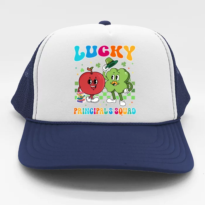 Vintage Lucky Principal's Squad St Patrick's Day School Cute Gift Trucker Hat