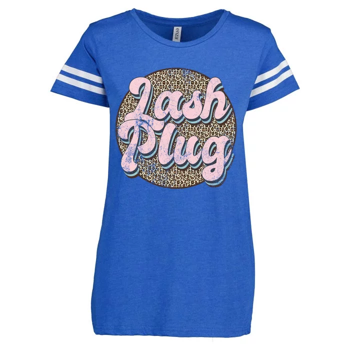 Vintage Lash Plug Lash Tech Lash Artist Leopard Lash Cool Gift Enza Ladies Jersey Football T-Shirt