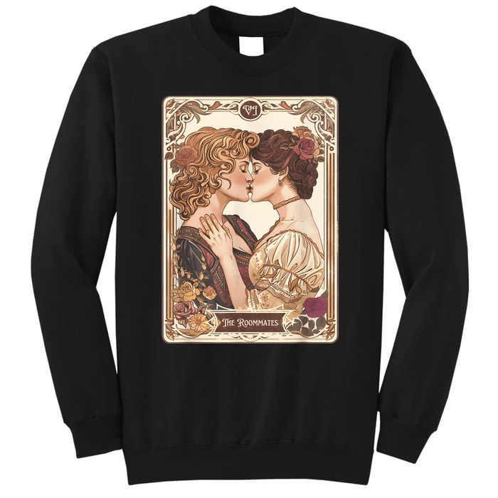 Vintage Lesbian Pride Tarot Card And They Were Roommates Sweatshirt