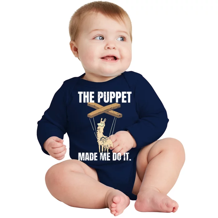 Ventriloquist Llama Puppetmeaningful Giftmademeaningful Giftmemeaningful Giftdo Baby Long Sleeve Bodysuit