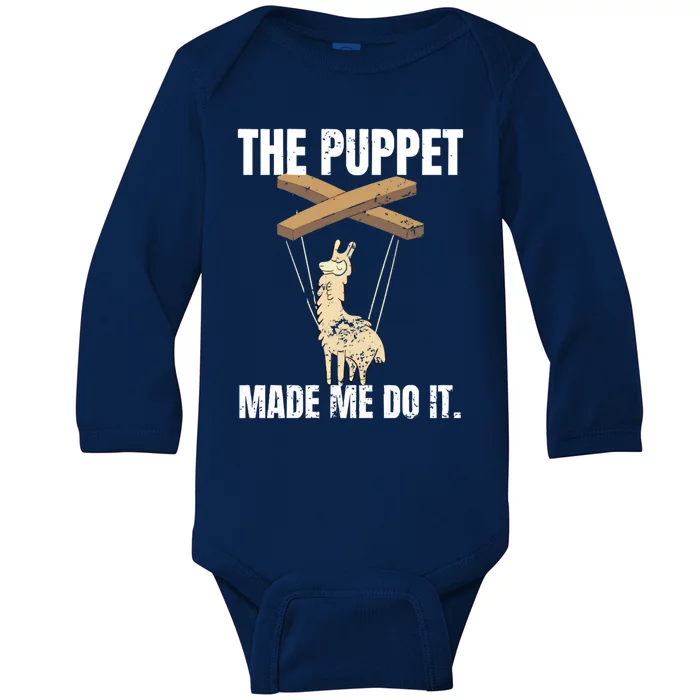 Ventriloquist Llama Puppetmeaningful Giftmademeaningful Giftmemeaningful Giftdo Baby Long Sleeve Bodysuit