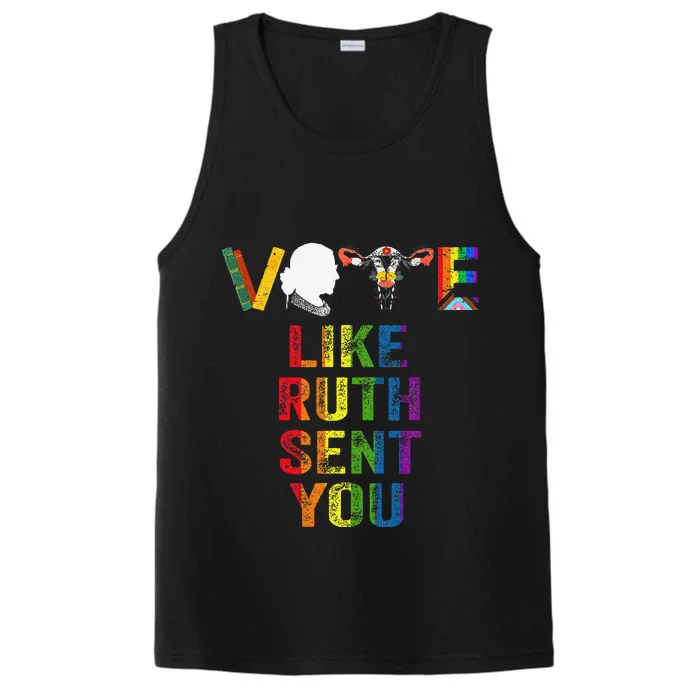 Vote Like Ruth Sent You Uterus Feminist Lgbt Performance Tank