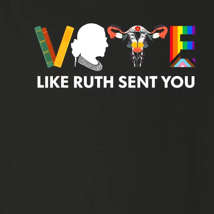 Vote Like Ruth Sent You Uterus Feminist Lgbt Toddler Long Sleeve Shirt