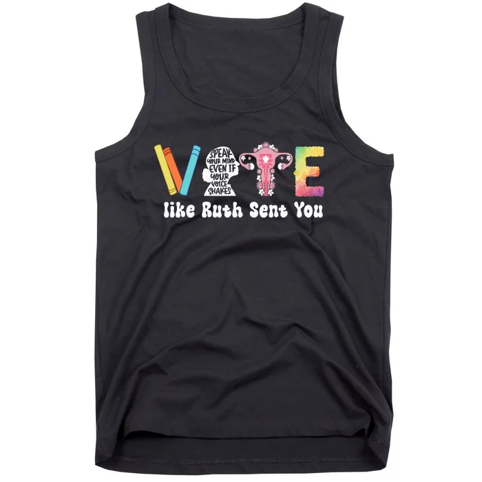 Vote Like Ruth Sent You Uterus Feminist Rbg Tank Top