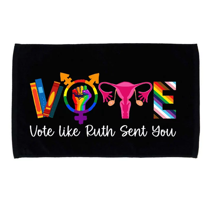 Vote Like Ruth Sent You Uterus Feminist Lgbt Microfiber Hand Towel